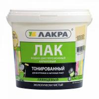 Лак воднодисперсионный тонированный Лакра махагон 0,9кг