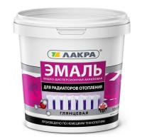 Эмаль Лакра акрил д/радиаторов Белая глянец 0,9 кг